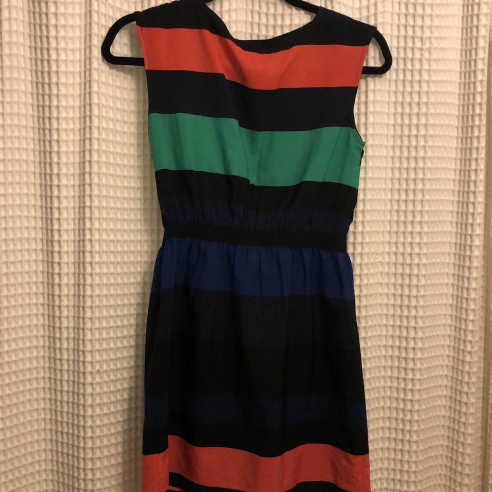 3 for $10 🌺 LOFT Striped Cinched Elastic Waist Cap Sleeve Petite Dress - XXSP - Picture 7 of 9